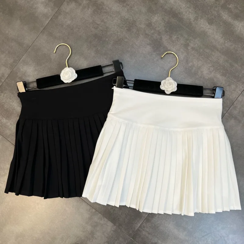 

PREPOMP 2022 Spring New Arrival Slim High Waist Short Mini Pleated Suit Skirt Women GD809