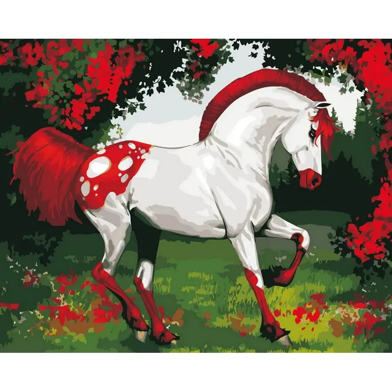 

GATYZTORY Acrylic Paint By Numbers For Adults Canvas Painting Home Decoration Horse Modern Unique Gift Wall Art On Canvas