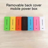 power bank shell universal welding free portable 2 x 18650 battery charger case diy box for mobile phone