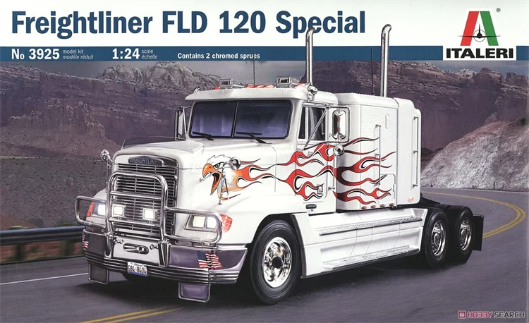 

ITALERI 3925 статическая сборка модель автомобиля масштаб 1/24 для FREIGHTLINER FLD 120 специальный комплект модели головки грузовика