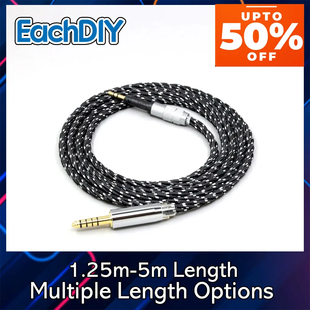Фото Кабель для наушников OCC Twisting OFC с нейлоновой оплеткой для Sennheiser HD6 HD7 HD8 MIX DJ HD595 8731 №1