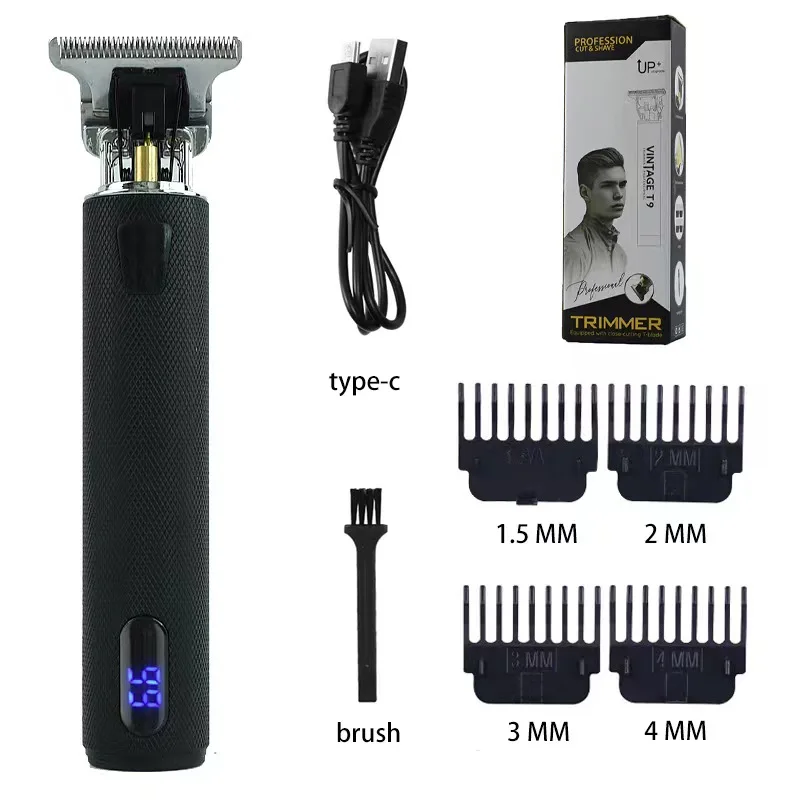 

Hair clipper , LCD Screen Hair Clipper T9 0mm Electric Men's Cordless Hair Clipper Professional Beard Barber Hairdresser