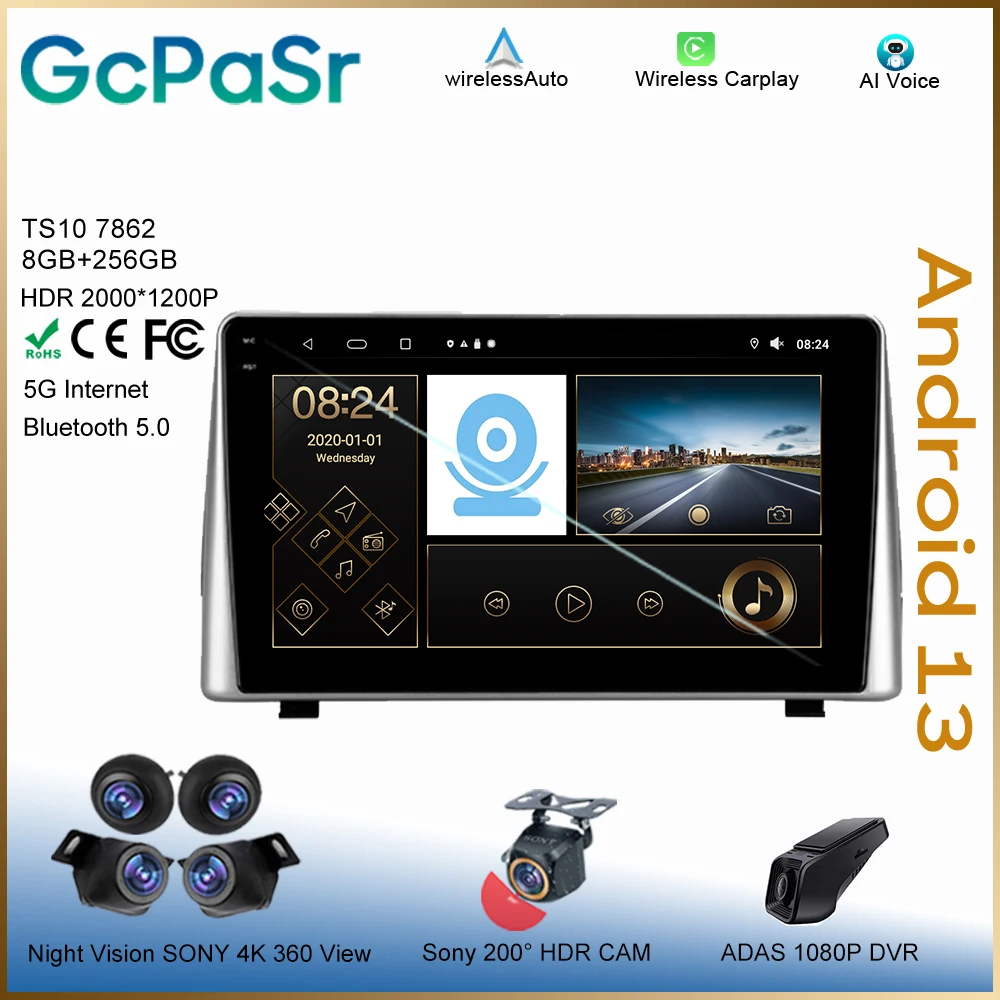 

Android для BaoJun 530 2018 - 2019 для Chevrolet Captiva 2018 - 2019 головное устройство 7862 экран Carplay Авто BT видеорегистратор QLED HDR