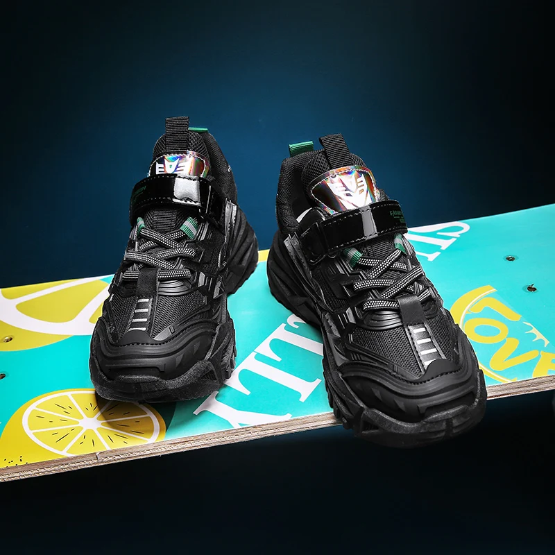 

New Brand Children's high quality skateboard shoes Kids Mech Shoes Boy/Girls Running Sneakers kid skateboard Sneaker size4.5-8.5