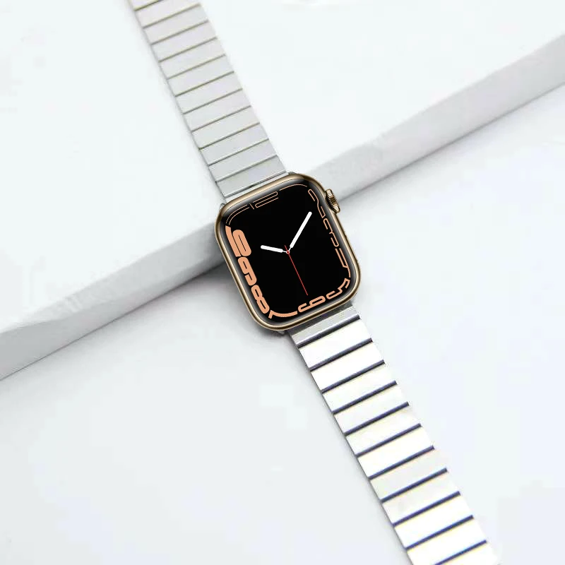 

For apple watch se band series 7 6 5 4 45mm 41mm 44mm 40mm strap for iwatch 3 42mm 38mm bands Stainless steel men women correa