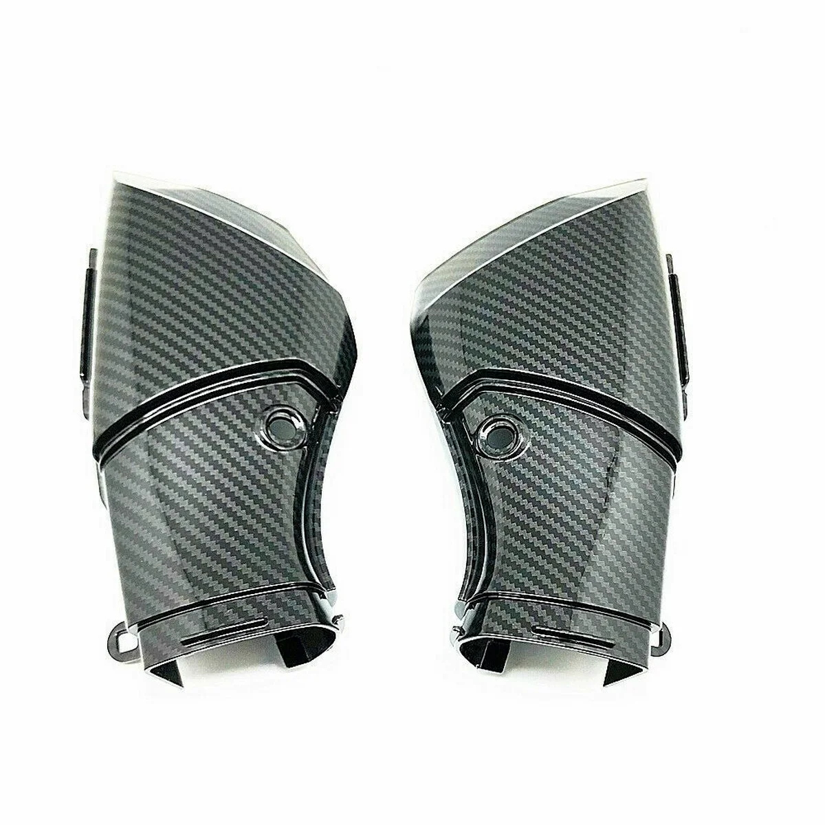 Carbon Fiber Pattern Rear Ram Air Intake Tube Duct Cover Fairing for Yamaha YZF R1 09-14