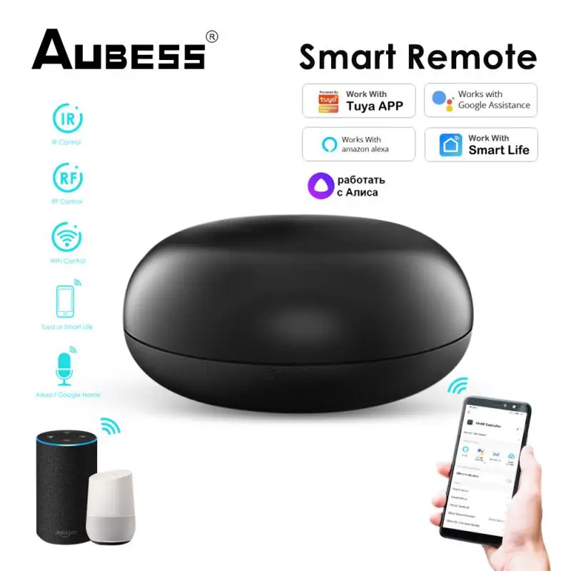 

Пульт дистанционного управления Tuya WiFi RF + IR для кондиционера, универсальный инфракрасный пульт дистанционного управления для Smart Home, для Alexa ...