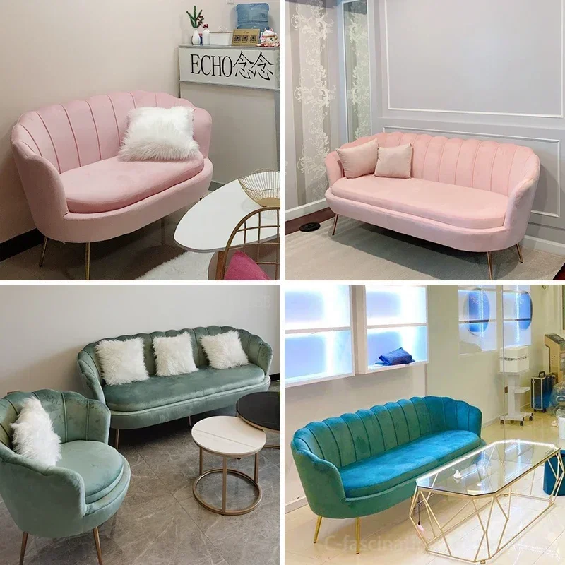 Juego sofás mornos estilo nórdico маленькие для зала estar silla doble asiento