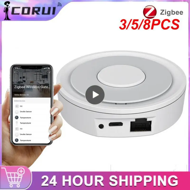 

3/5/8PCS Wireless Zigbee Gateway Smart Life App Timing Wired Smart Home Host Support Ota Remote Control Smart Home New