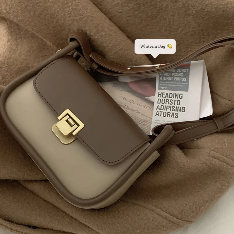 Winter Bag Women 2021 New Fashion Contrast Underarm Bag Versatile Ins Messenger Bag One Shoulder Small Square Bag Messenger Bag