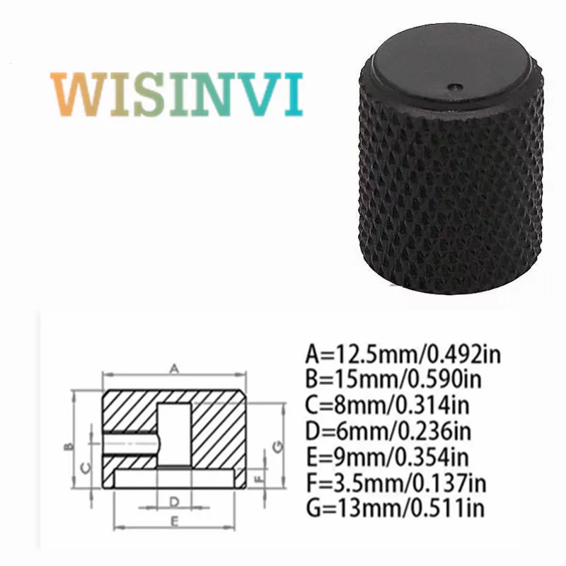 

5 шт. 12,5X15/15,5X15 мм потенциометр из алюминиевого сплава усилитель мощности аудио ручка колпачок механическая клавиатура колпачок для клавиш круглое отверстие 6 мм