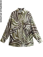 pailete women 2022 fashion flowing animal print shirts vintage long sleeve button up female blouses blusas chic tops