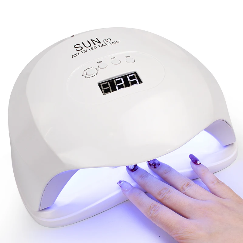 

COMNAIL High Power SUNR9 72W LED Lamp Nail Dryer UV Ice Lamp for Dry Gel Polishing 10/30/60s Timer Auto Sensor Manicure Tool