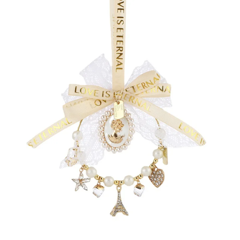 

Netizen Goddess Car Pendant Lace Bow Car Mirror Pendant Car Pendant Creative Decoration Car Pendant