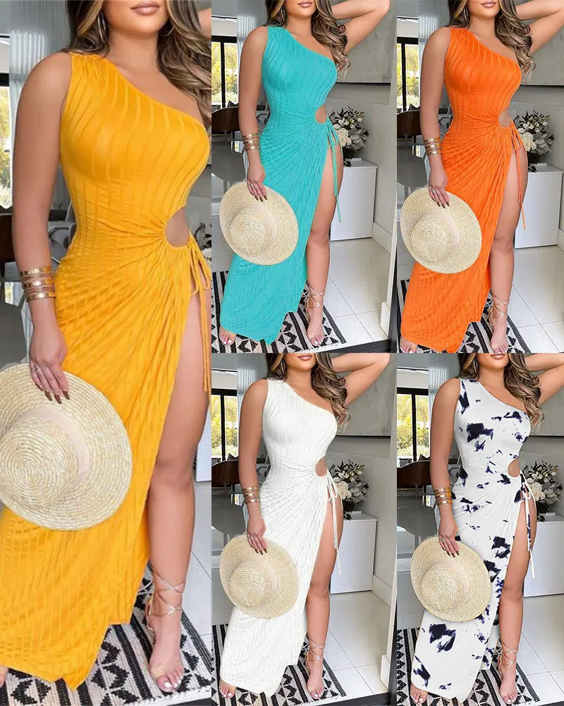 

Женское летнее платье без бретелек, с высокой талией