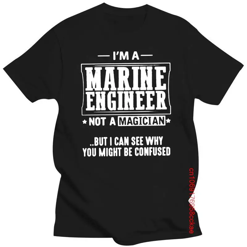 

Customized Marine Engineer Not A Magician Tee Shirt Women O Neck Funny Tshirt For Men Oversize S-5xl Streetwear Tee Tops