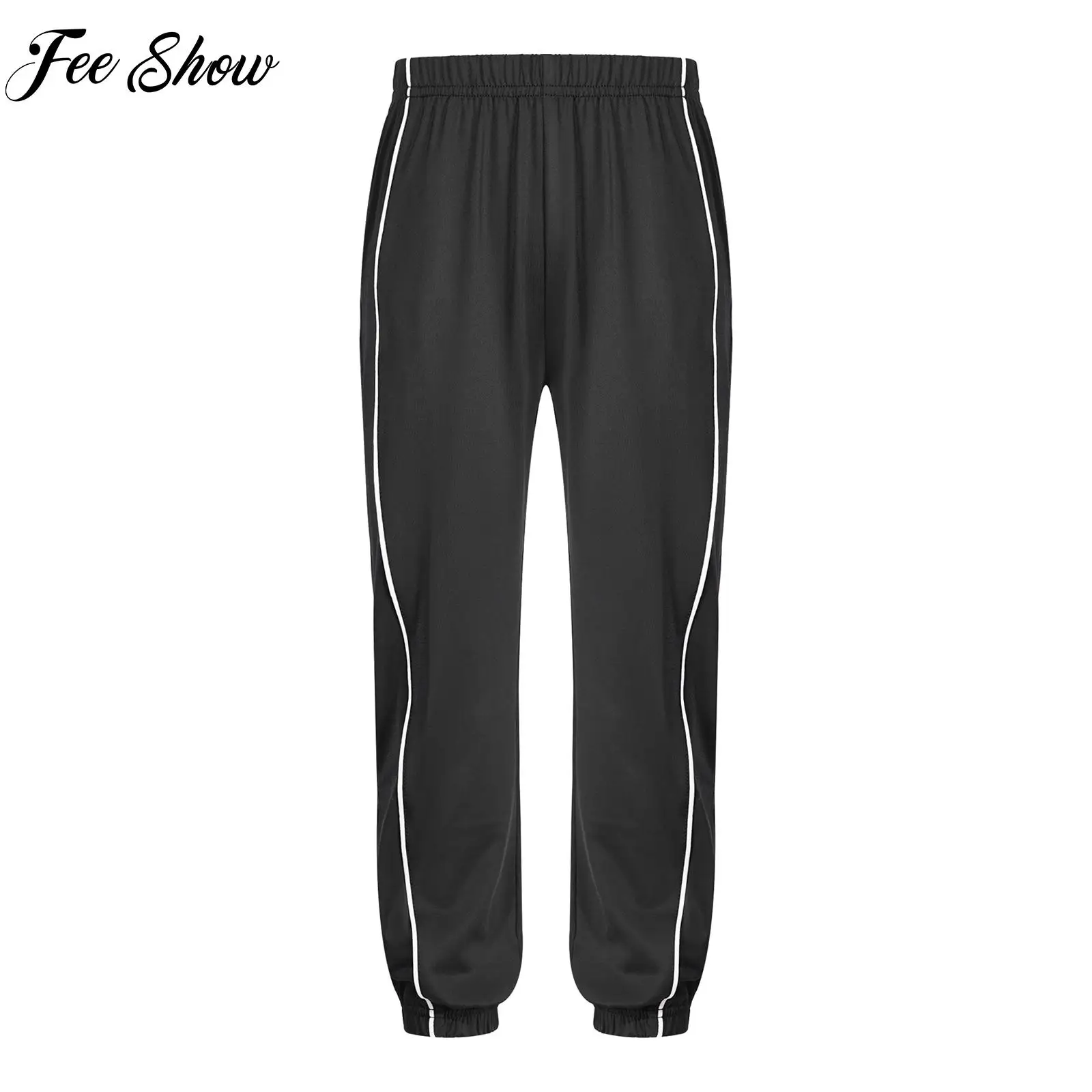 

Kids Boys Girls Fashion High Waist Sport Pants Elastic Waistband Sweatpants with Pockets for Workout Running Jogging