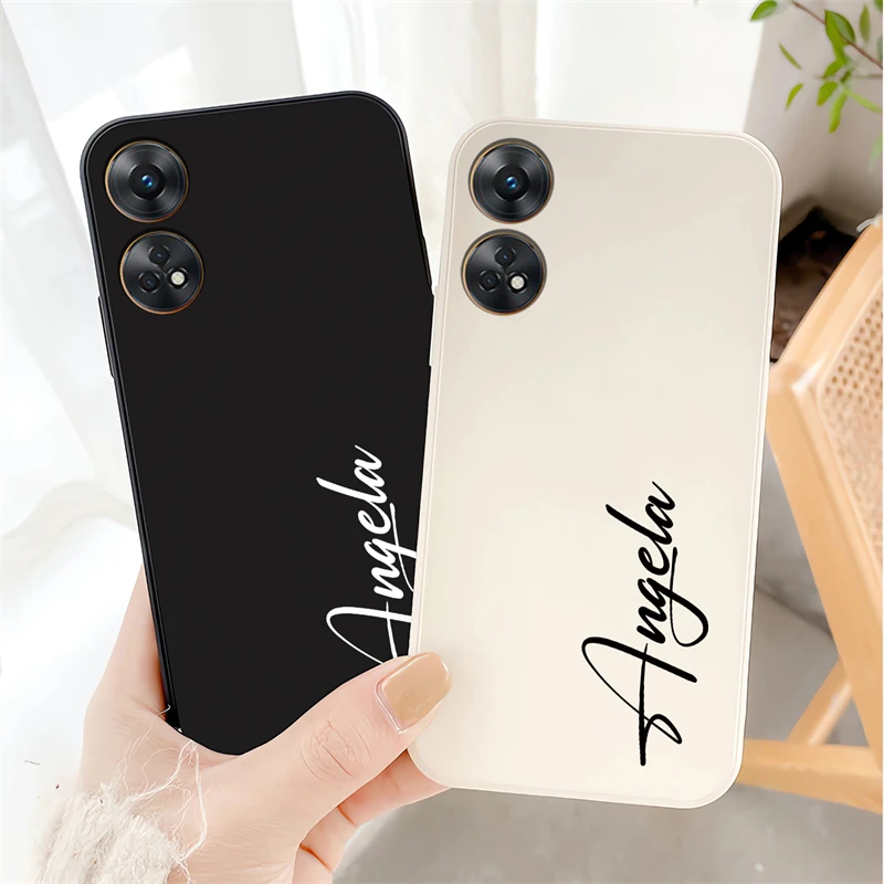 Персонализированный чехол с именем по индивидуальному заказу для OPPO Reno 10 Pro Plus 8T 8Z