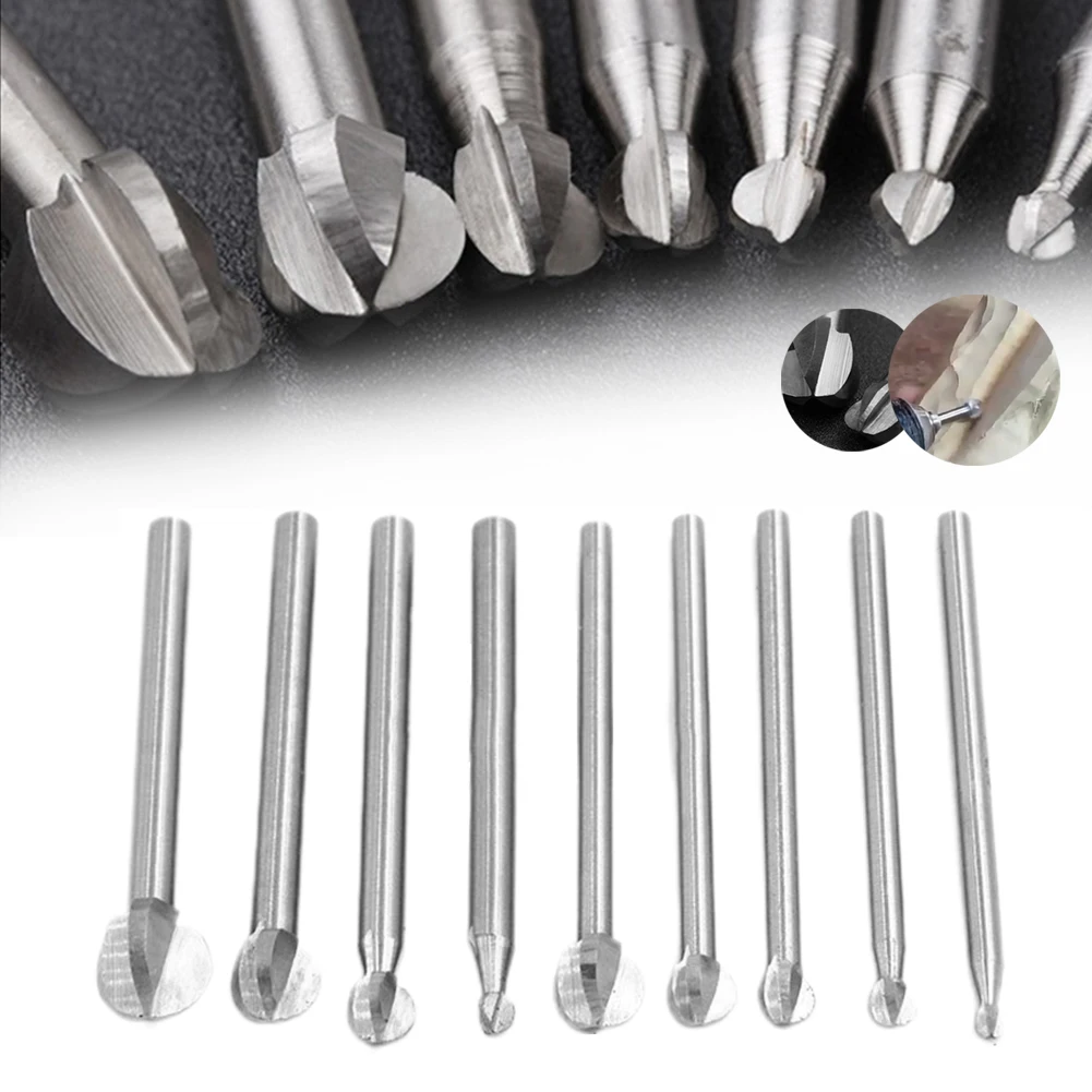 

1pc Milling Cutter For Wood Woodworking Tools Wood Carving Drill Bit White Steel Engraving Bit Carbide Steel Root Milling Burr