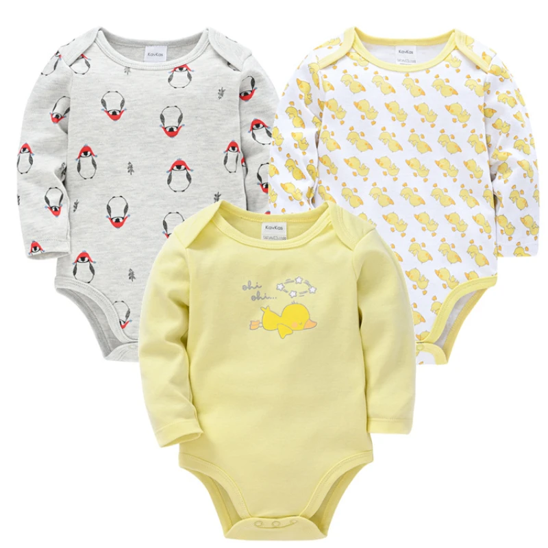 

Fashion Baby Romper Suit 3-piece Set Cotton Long-sleeved Cartoon Pattern Baby Romper Suit Long Sleeve Bodysuit Infant Clothes
