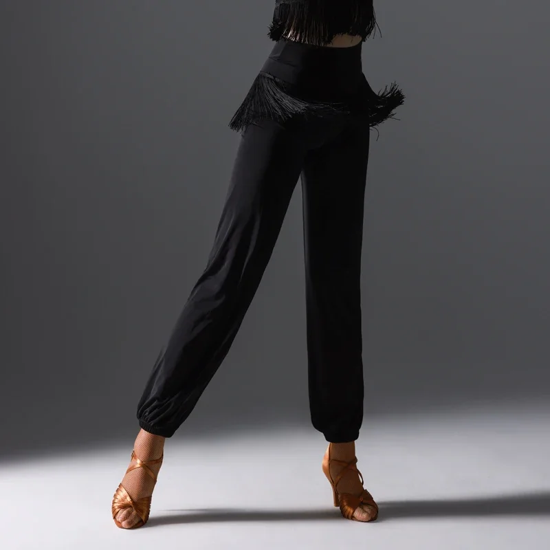 Брюки женские для латиноамериканских танцев модная тренировочная одежда самбы