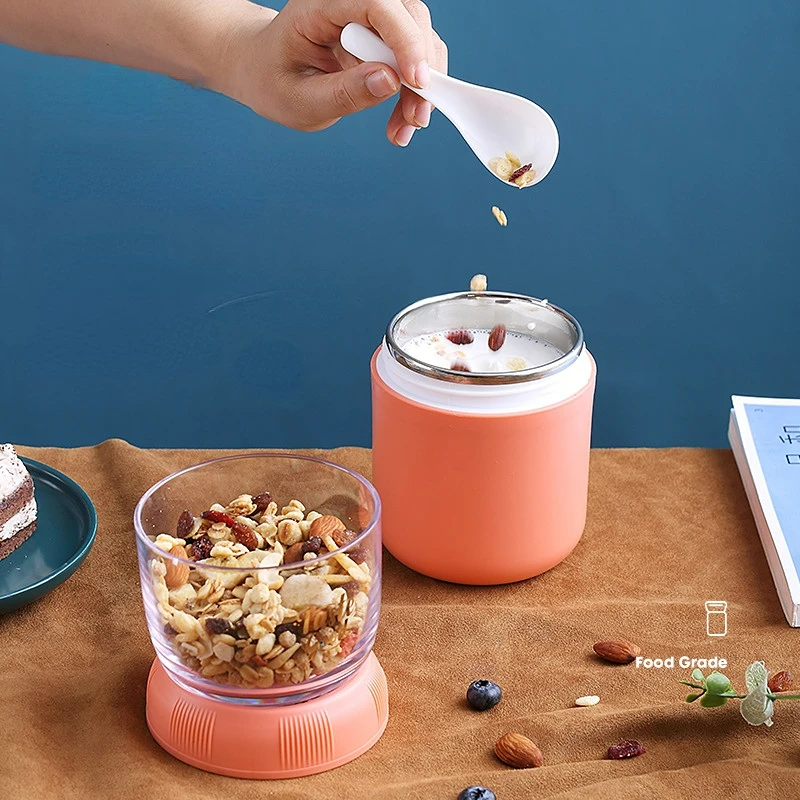 

Portable Cereal Cups for Kids Breakfast Drink Milk Cup Yogurt Cup to Go Portable Breakfast Cup Food Processor Large Capacity