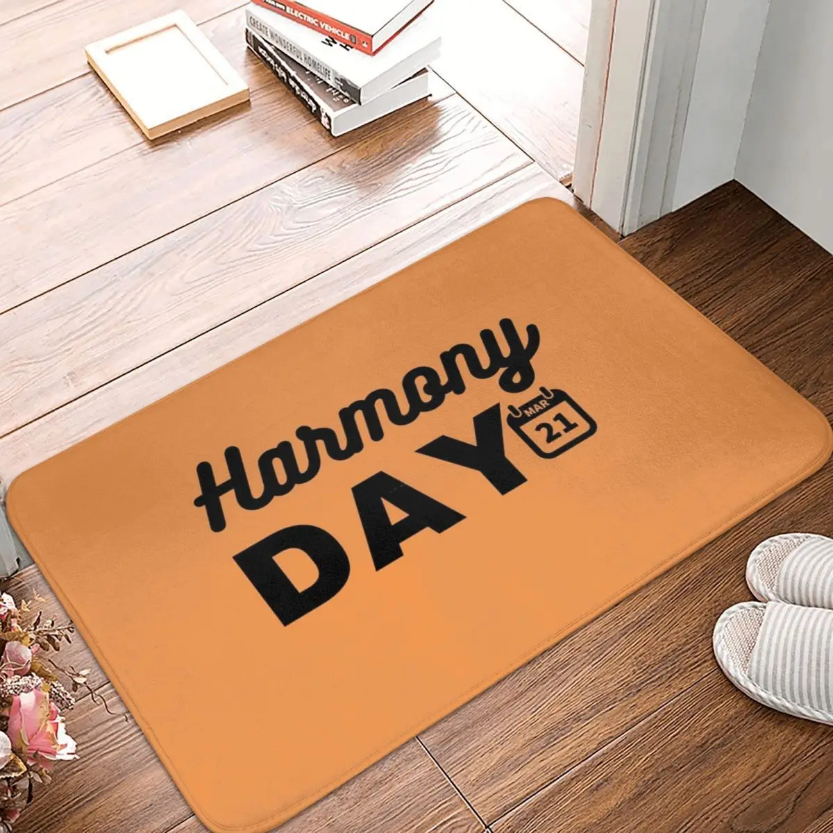 

Экоковер Harmony Day 21 March, ковер для украшения входа в гостиную, домашнюю кухню, спальню, Противоскользящий коврик для ванной, коврик для ванной