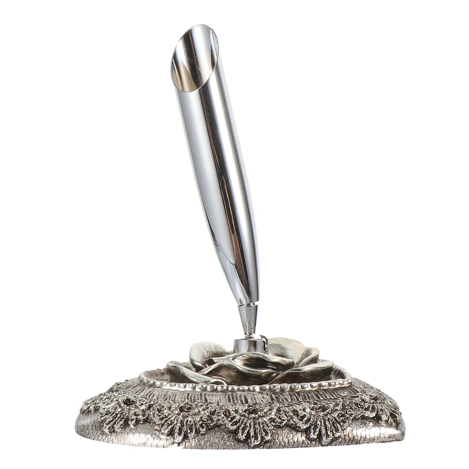 

Pen Holder Rotating Desk Creative Rack Ink Stand Holders Metal Storage Rest Office Quill-pen For pencils