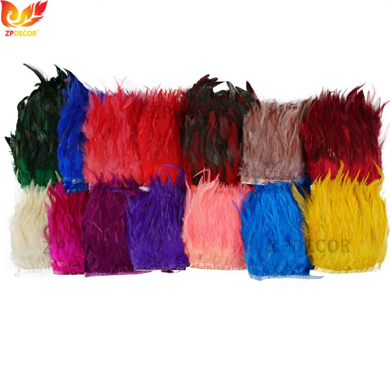 

ZPDECOR 10-15 cm Rooster Feathers Trim 10 Yard Per Pack