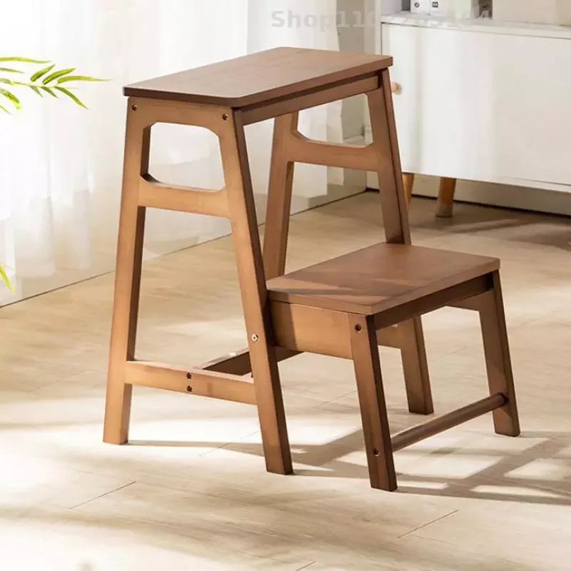 

Japanese Bamboo Step Staircase Wooden Ladder Ladder Stool Household Two-step Ladder Climbing Ladder Climbing Ladder Children&#39