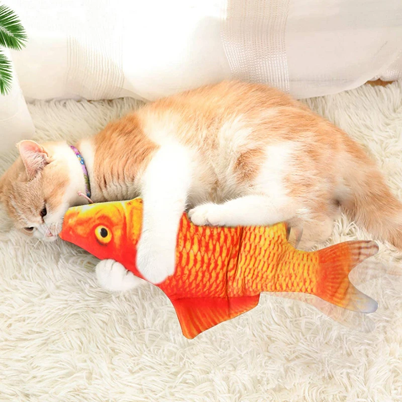 

5 Pcs 3D Cat Toy Realistic Fish Plush Scratcher Interactive Catnip Playing Toys Stuffed Pillow Simulation Kitten Chew Supplies