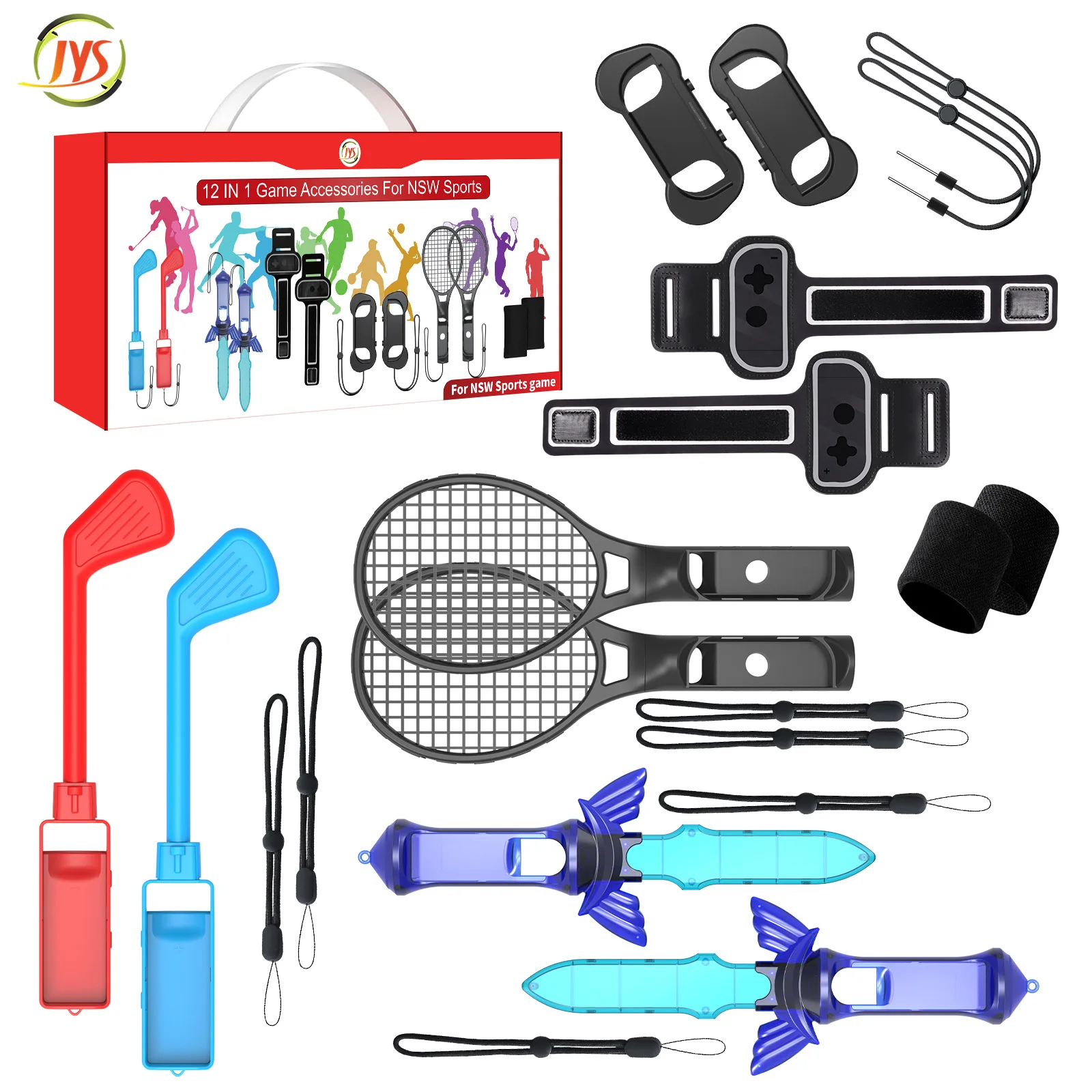 

DOBE TNS-0125 для переключателя 14 в 1, спортивная одежда, удочка, складная подставка, барабанная палка, ручной ремень, ракетка для тенниса