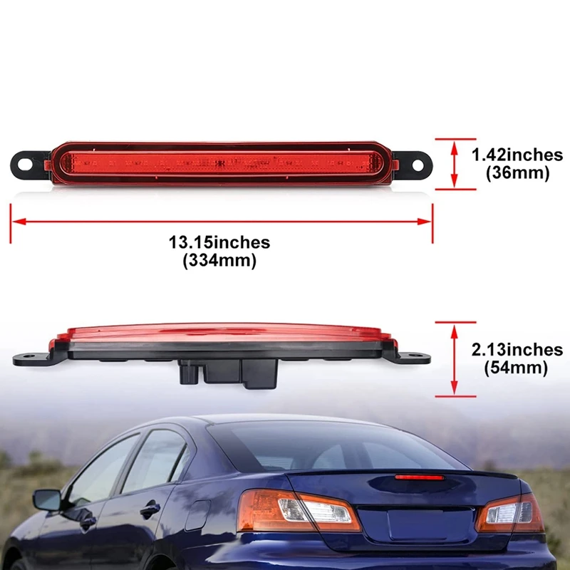 Красная автомобильная светодиодная лампа заднего багажника для Mitsubishi Lancer Sedan EVO X