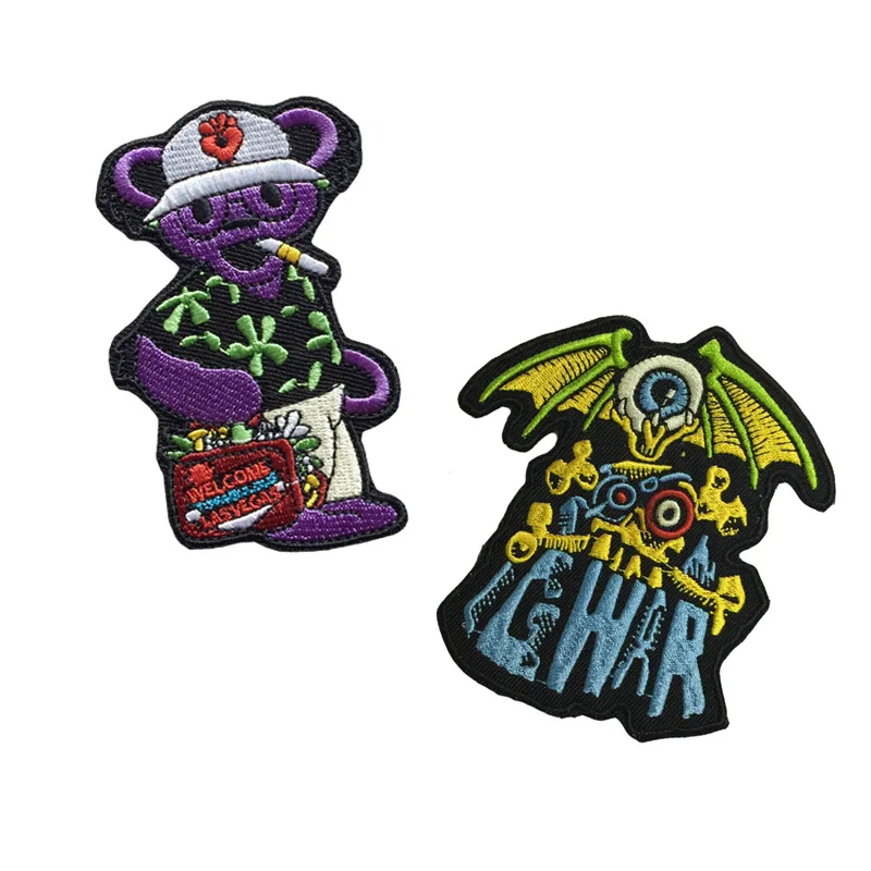 

20 шт./партия, нашивки с вышивкой в виде медведя