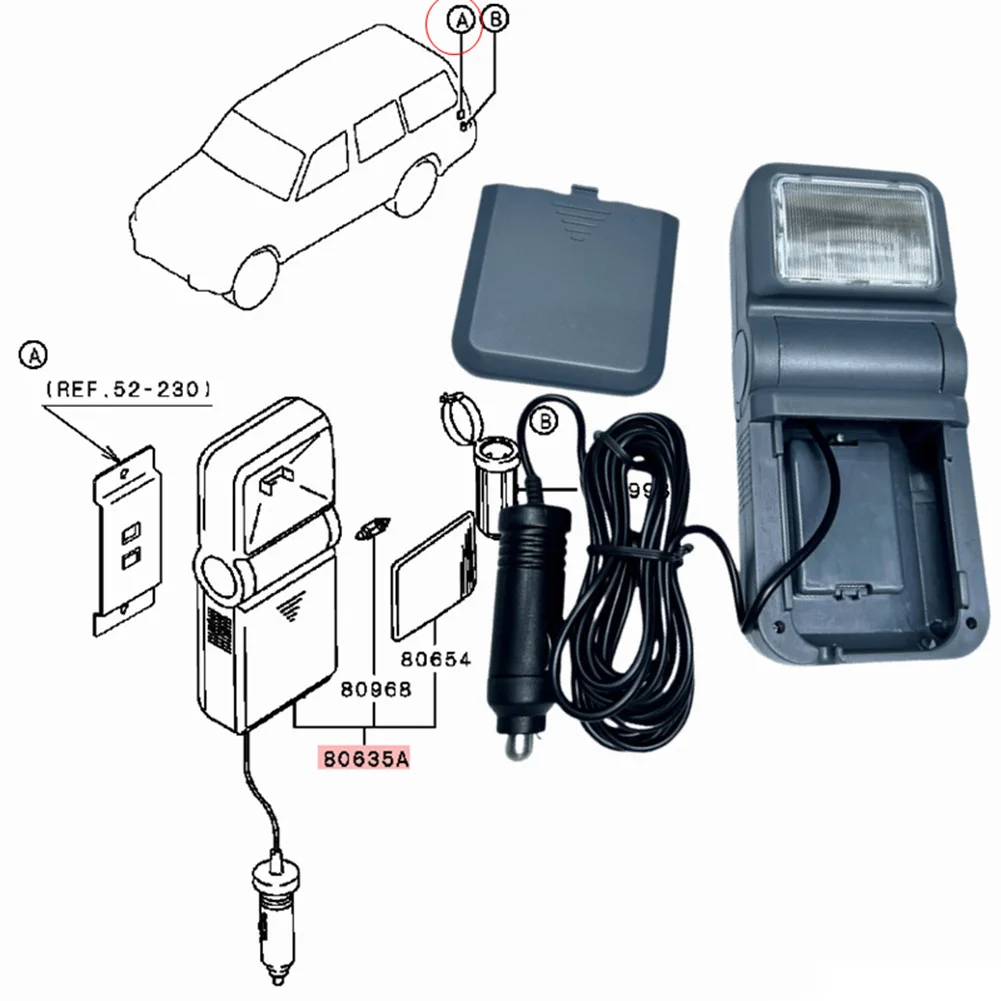 Фото Задний рабочий фонарь для Pajero/Montero/Shogun V26W V24W V36W V32W V41W V33W V46W, OEM MB777742, сменная деталь из АБС-пластика №2
