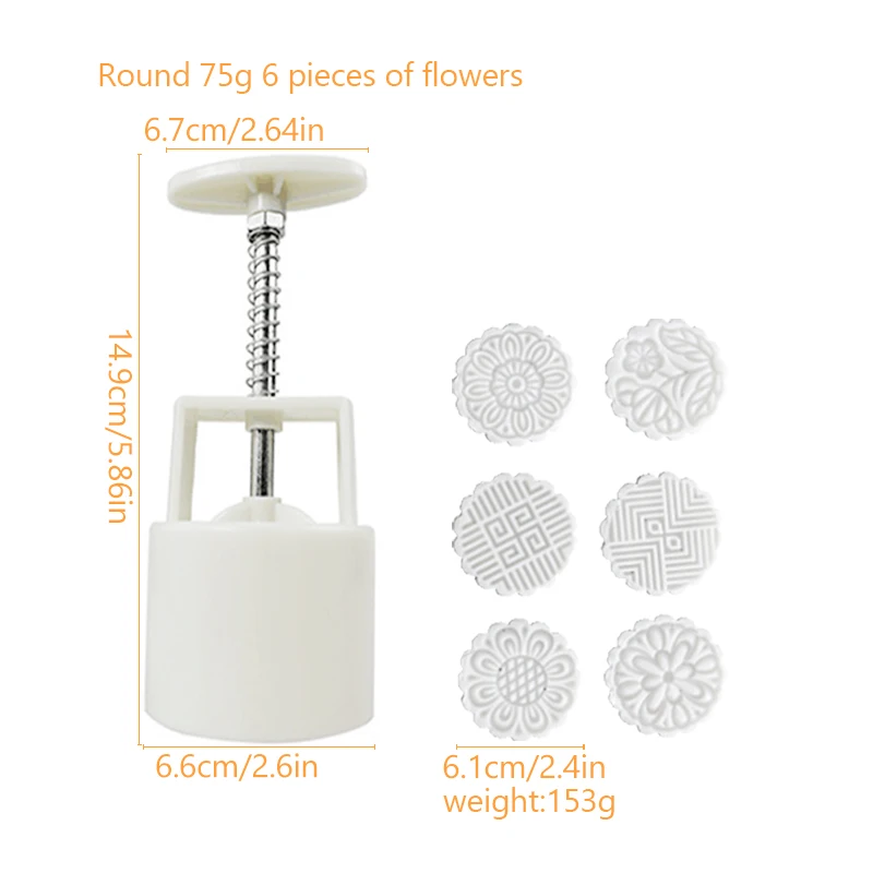 

Набор Из 7 Пластиковых Форм Для Лунных Пряников, Ручной Пресс, Инструмент Для Выпечки