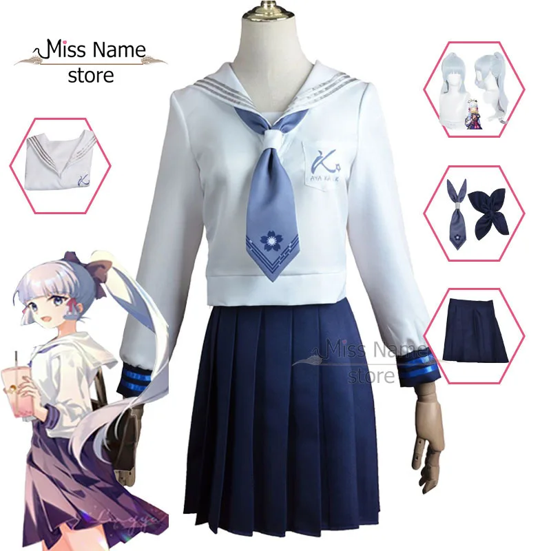 

Anime Genshin Impact Kamisato Ayaka Kamisato Ayato Cosplay Costume Adult Outfit Halloween Costume for Women Cutne Jk Dress Sets