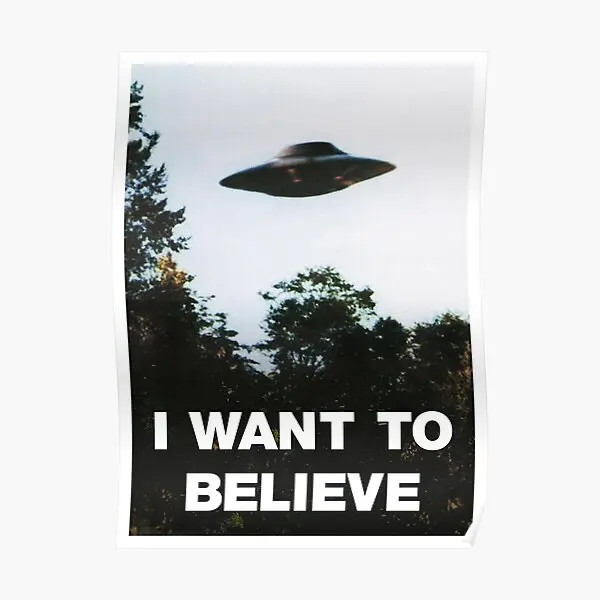 I Want To Believe X Files Плакат для комнаты Современный винтажный настенный принт Картина