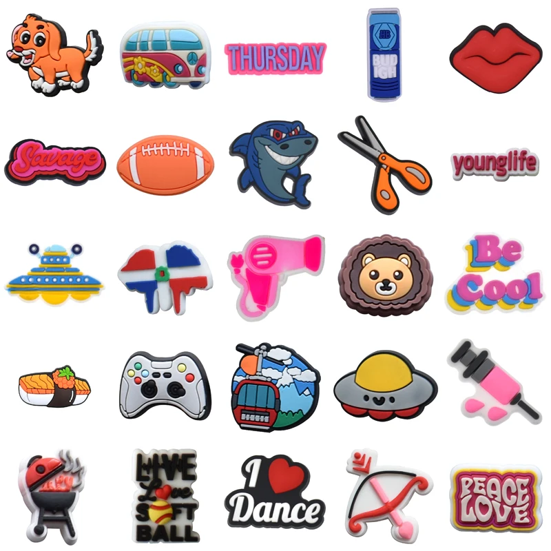 

Decorations for Crocs Men Gifts Shoe Charms Boy Kids Women Charm Set Jeans Para Pins Girl Packs Wholesale Bulk Shoes Accessories