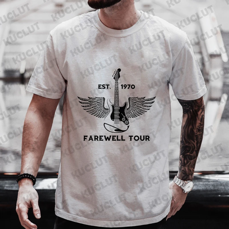 Футболка Farewell Tour Футболки Hard Rock Band с концертным туром Est 1970. для фанатов на заказ.