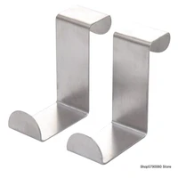 2pc door hook stainless kitchen cabinet clothes hanger environmental protection