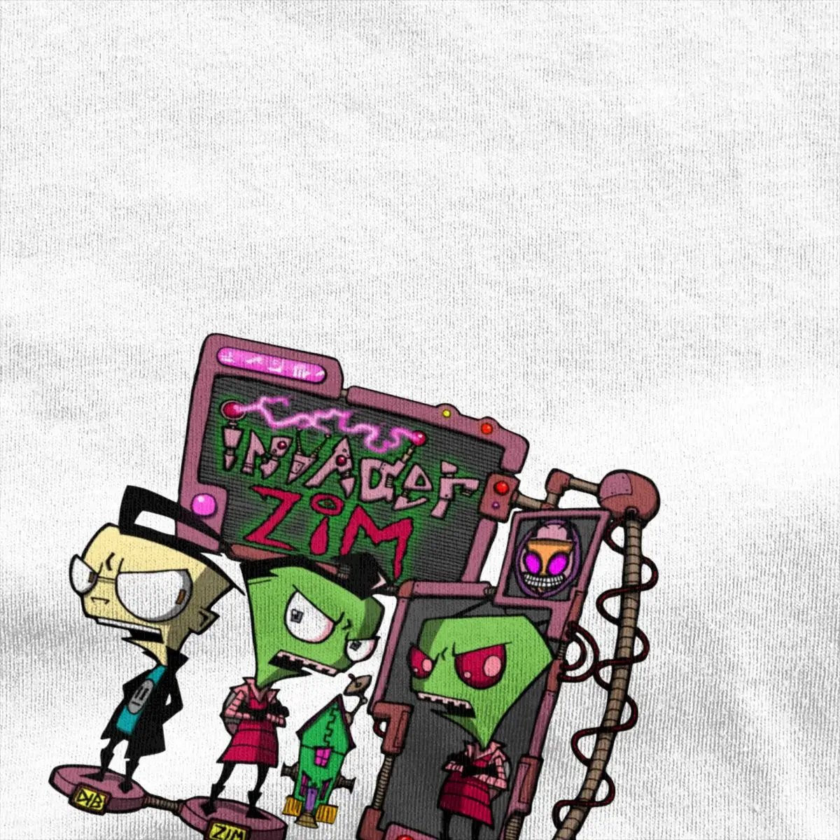 Футболка Invader Zim мужская хлопковая одежда с принтом круглым вырезом и короткими