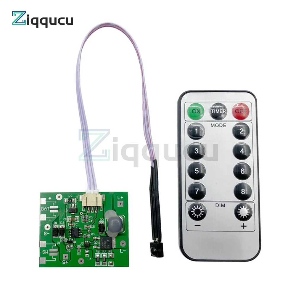 3.7V7.4V11.1V solar light circuit board solar light circuit board with remote control 6V/12V/18V solar panel voltage
