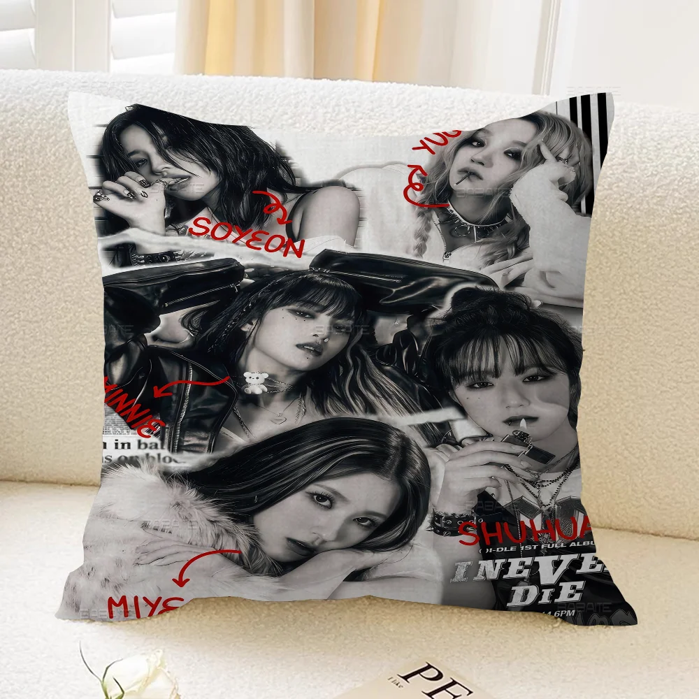 Kpop (G)I-DLE Stitch Lucky Dragon наволочка для дивана украшение дома и комнаты детский подарок