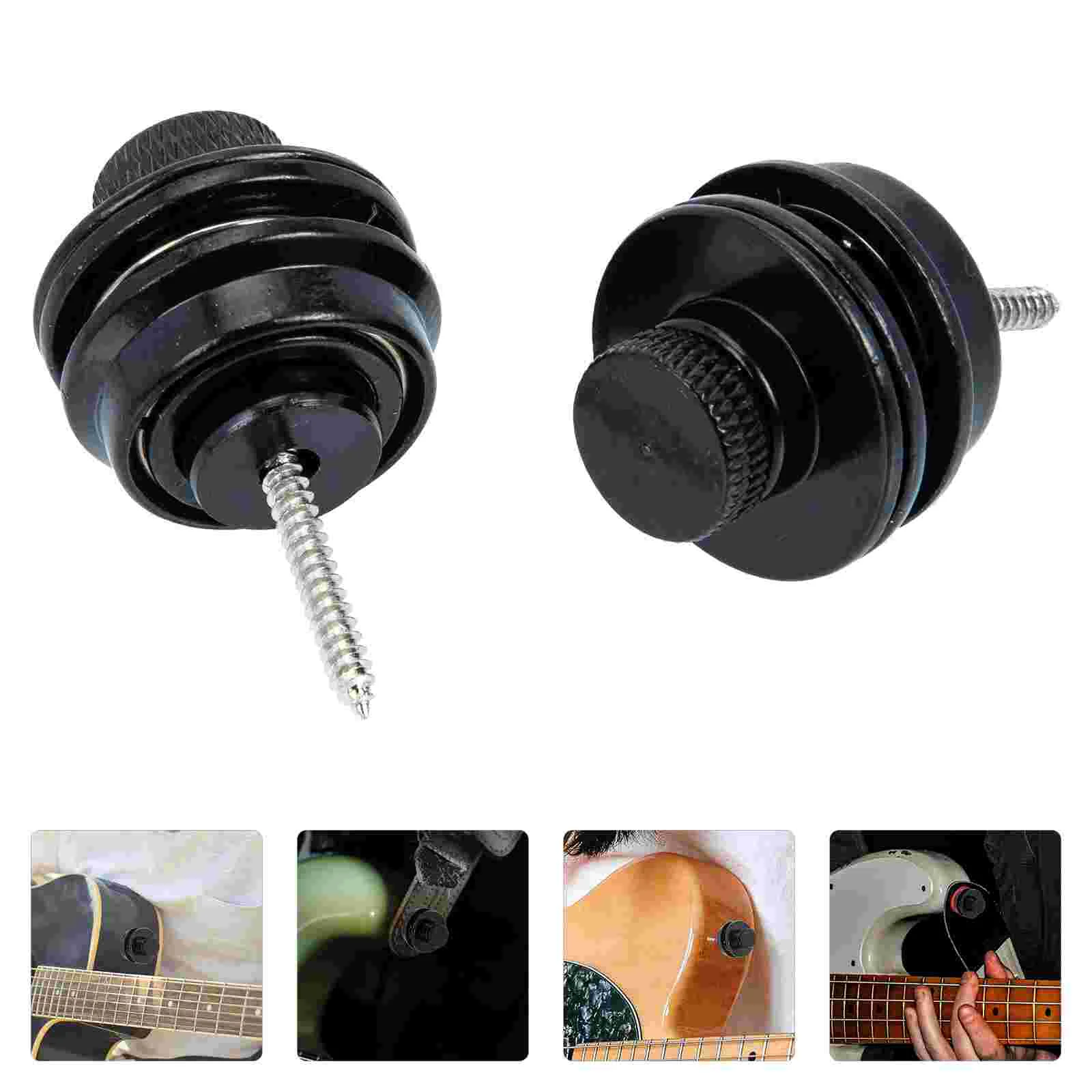 

Strap Guitar Lock Buttons Metal Locks Endelectric Blocks Part Bass Rubber Straps Guitars Screws Mountingsnugmushrooms Head