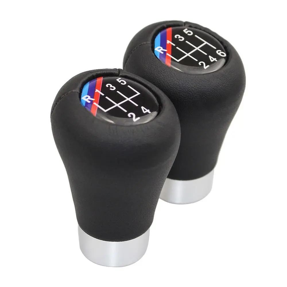 

Black Lever Leather 5 / 6 Speed Stick Shifter Gear Shift HandBall Car