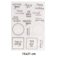 new arrival phrase clear stamps for diy scrapbooking crafts stencil fairy plants rubber stamps card make photo album decor