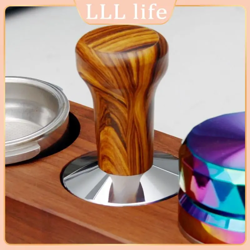 

ABS Rubber Handle Coffee Tampers Wood Texture Powder Hammer Grain Press Cloth Powder Filler Espresso Maker Compactor Accessories