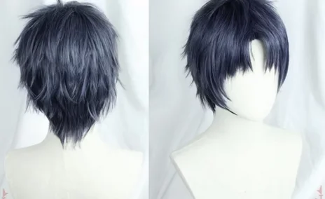 Hirotaka Nifuji Blue Mix Short Wig Косплей Wotaku Ni Koi wa Muzukashii =It's Difficult to Love an Otaku WotaKoi + Cap