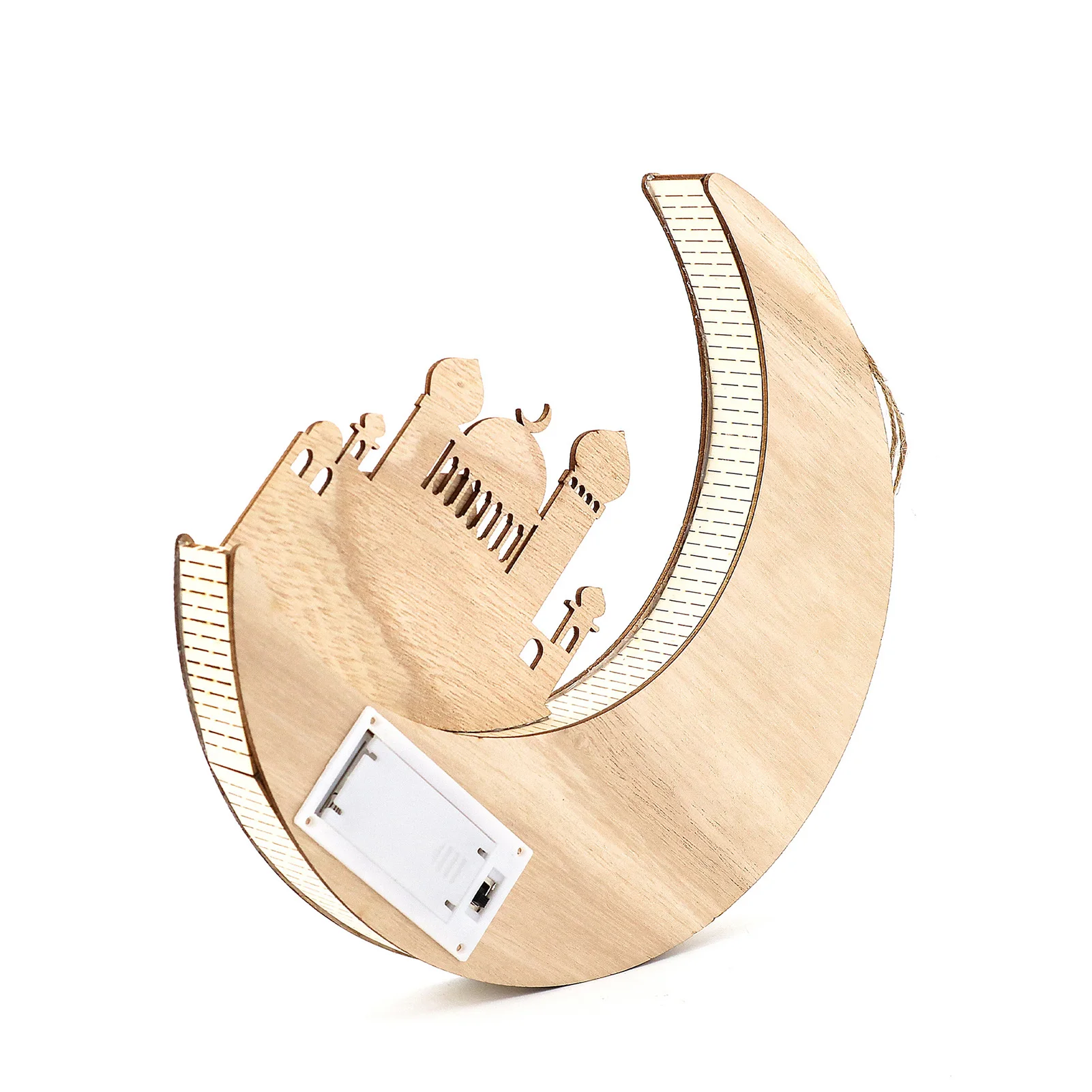 

Рамадан ИД деревянные украшения освещенный привлекательный стиль деревянная стена искусство для квартиры спальни галереи